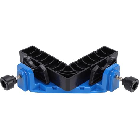 Jeu de pinces à Angle droit, travail du bois, plastique en forme de L, règle carrée à 90 degrés, réglable, réutilisable, bleu (1/5)