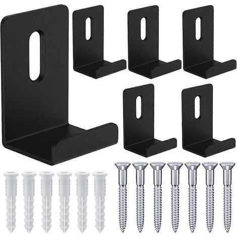 Lot de 6 clips de fixation métalliques pour miroirs, larges et résistants, avec canal de 3/4 de pouce. (1/5)