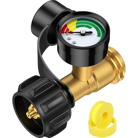 Propantank-Füllstandsanzeige, Gasgrillanzeige für 5–40 lbs Propantank, verbesserte 3-Temperaturskala, farbcodierte Propananzeige für Grill, Heizung, Fritteuse, Wohnmobil (1/5)