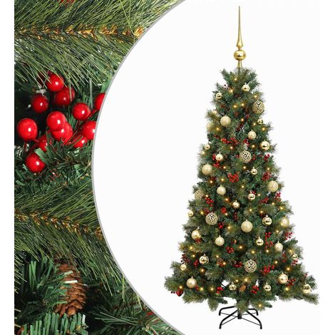 Albero di Natale artificiale con palline 150 cm 150 LED vidaXL (1/5)
