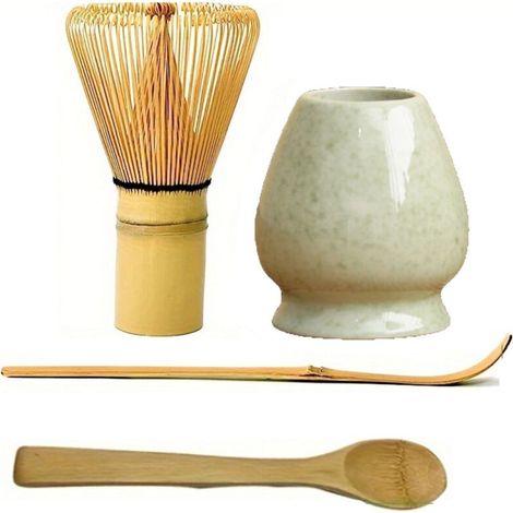 Portable Matcha Kit with Ceramic Bowl, Whisk and Stand, Ideal Kit for Beginners (1/5)
