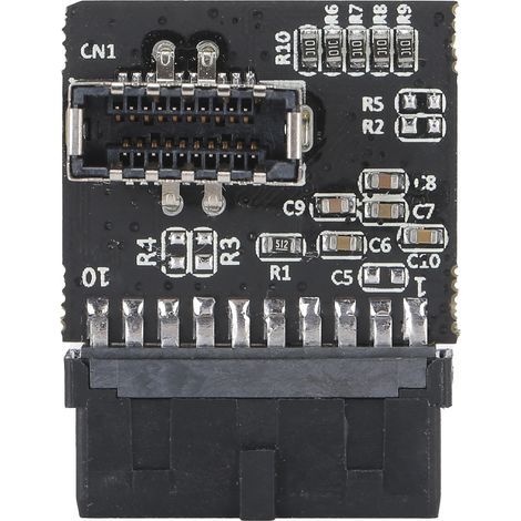 Adaptador de extensión de cabezal para placa base con conector hembra USB 3.0 tipo E a panel con chip (1/5)