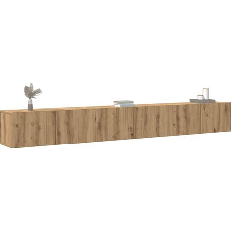 3-tlg. TV-Schrank-Set Wandmontage Artisan-Eiche Holzwerkstoff