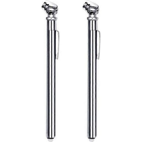 Lot de 2 manomètres de pression de pneus (type stylo) pour voiture et camion. (1/5)