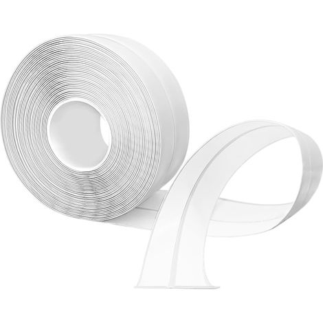 Plinthe Souple Autoadhésif, 6M PVC, 20x20mm, Cuisine Cornière, Blanc (1/5)
