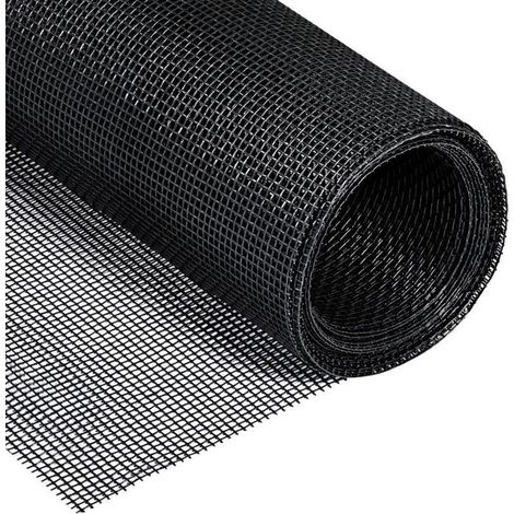 Moustiquaire de fenêtre Ulisem, 122 cm x 252 cm, à découper, protection contre les insectes et les moustiques - Noir (1/4)