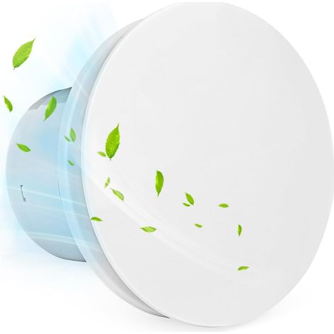 Extracteur d'air 100mm, Ventilateur de Salle de Bain Silencieux Blanc au Plafond et Montage Mural avec Clapet Anti-Retour pour WC, Cuisine, Fenêtre Loft et Cave, IPX4 (1/5)