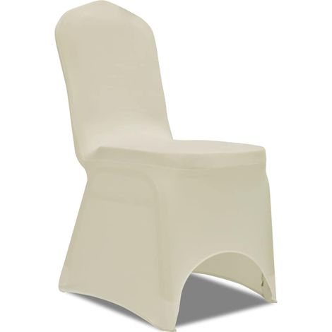 Maison Exclusive - Coprisedie in Tessuto Elasticizzato Crema 18 pz (1/5)