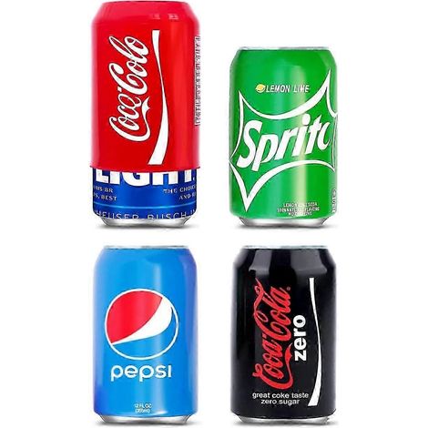 Couvercles en silicone en forme de canettes de soda pour canettes de 355 ml, lot de 4, couleurs assorties