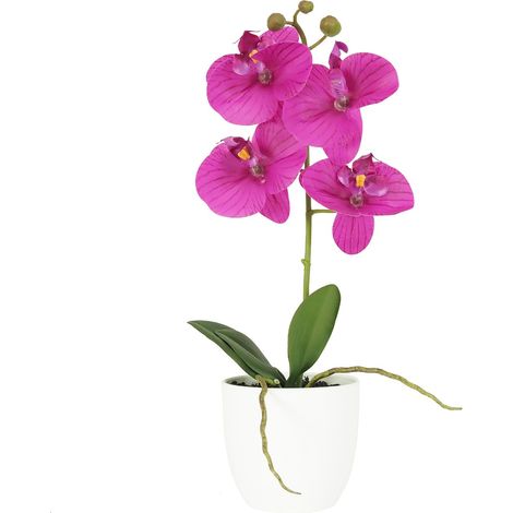 Orchidée artificielle fuchsia 35cm