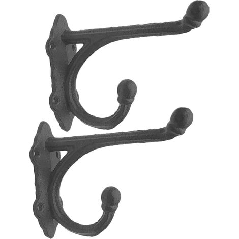 Crochets Muraux Patère Porte Manteau en Fonte Lot de 2 Café Style Vintage Pratique et Décorative pour Salle de Bain Cuisine (1/5)