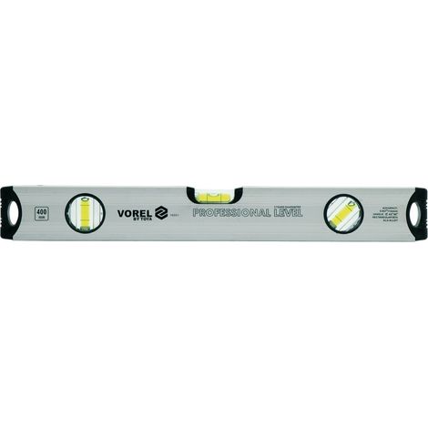 VOREL 16551 - nivel de burbuja, de aluminio, de 3 viales, 400 mm/Vorel /