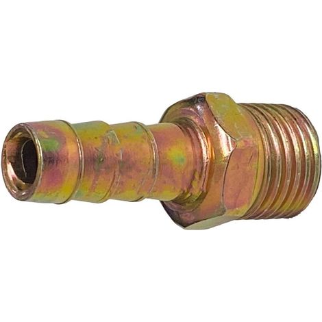 Dapetz ® Brass 1/4" BSP to 8mm Male Barb Hose Tail Fitting Fuel Air Gas Water Hose Oil (1/5)