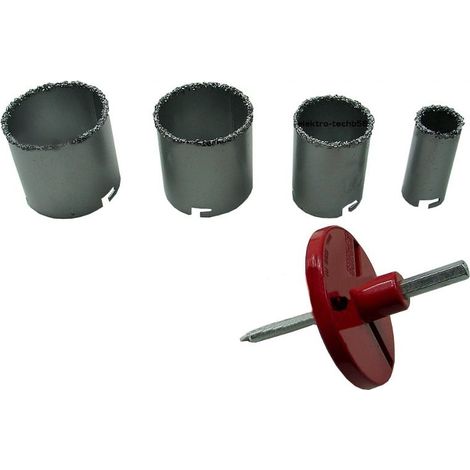 Sierras de corona de tungsteno, 4 piezas/plata/33-73 mm