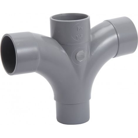 Prensatelas 87°30 doble en PVC para pegar, hembra / macho, D.40 GIRPI