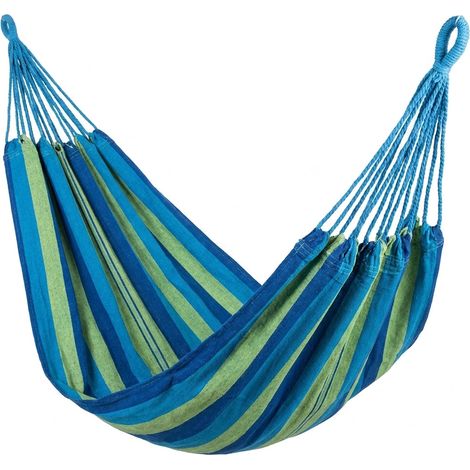 Amaca da Giardino a Righe Colorata Esterno Letto Sospeso Design 270x80cm Colore 1
