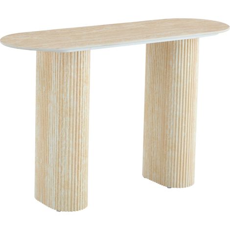 Console céramique travertin pieds métal travertin 120x40x78 cm ROXY (1/5)