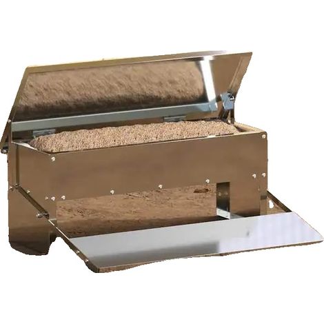 Nourrisseur à poules, Mécanisme automatique, Réduction des déchets, vert armée (1/2)