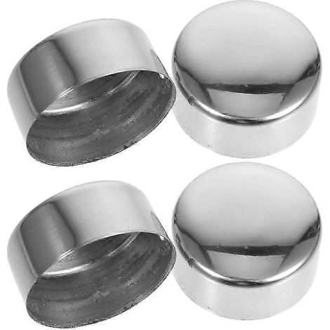 Embouts de main courante ronds 50 mm en acier inoxydable, protection sécurisée, lot de 4 (1/5)