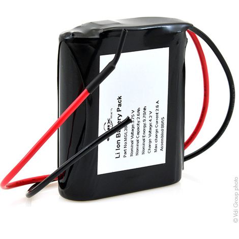 OEM - Batterie Li-Ion 1S1P MP144350 xlr 9.49Wh 3.65V 2.6Ah wires (1/3)