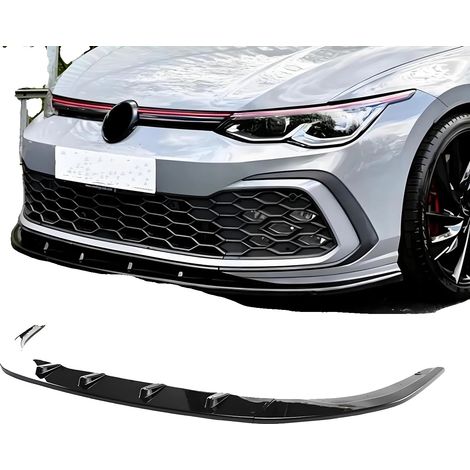 Kit de Spoiler Diffuseur de Lèvre de Pare-chocs Avant, Fini Brillant, Matériau Durable, noir (1/2)