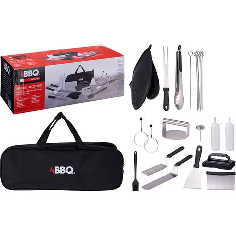 Set Barbecue Inox 24 Pièces Kit Complet Acier Inoxydable Durabilité - Bbq Collection