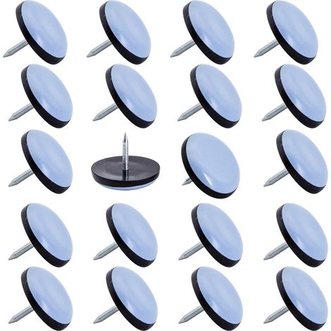 Patins Pour Chaises - 25 mm - Ronds - Pour Sol Carrelage Bois - Fixation Par Clouage - Lot De 30 (1/5)