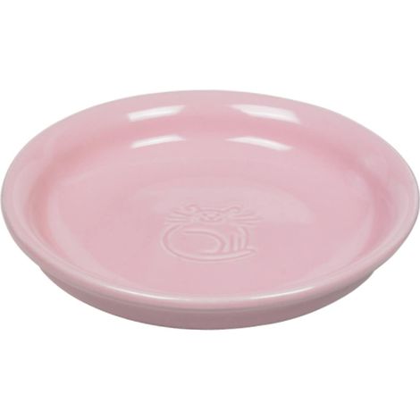 Nobby – Coupelle à lait pour chat en céramique – Rose, Ø 14 x 2 cm, 100 ml