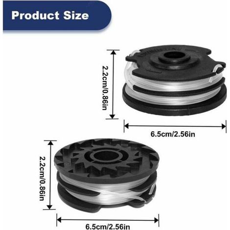 Bobines de rechange - - Parkside PRTA 20-Li C3 - Fil nylon 8,3 m (≈1,4 mm) - Lot de 4 - Plastique robuste (1/4)