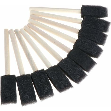 Pinceaux Mousses Avec Manche En Bois - Lot de10 Brosse Éponge Larges Et Petits Pour Loisirs Créatifs Et Artistiques - Pinceaux Éponges Pour, Loisirs Et Peinture à Eau - Outil à éponge (1/5)