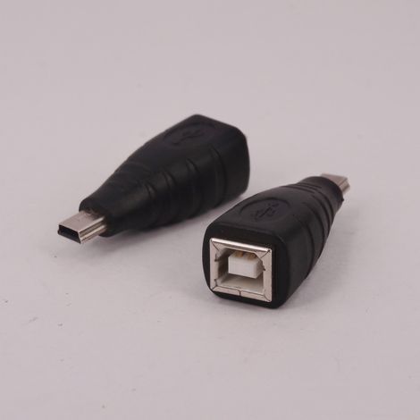 Mini-5P-USB-auf-USB-Buchse-Adapter für Drucker, Mini-USB-Stecker-Vierkantanschluss für Scanner (1/3)