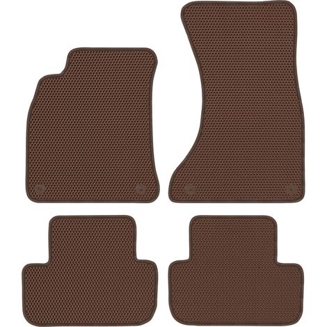 Alfombrillas específicas para Audi A4 B8 de 2007 a 2015 - EVA con diseño de panal de abeja en color marrón. (1/5)