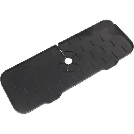 ZVD (noir, 1pc) Tapis de protection en Silicone pour robinet de cuisine, pour évier, égouttoir, éponge, pliable, pour évier, attrape-éclaboussures, pour comptoir de salle de bain (1/4)