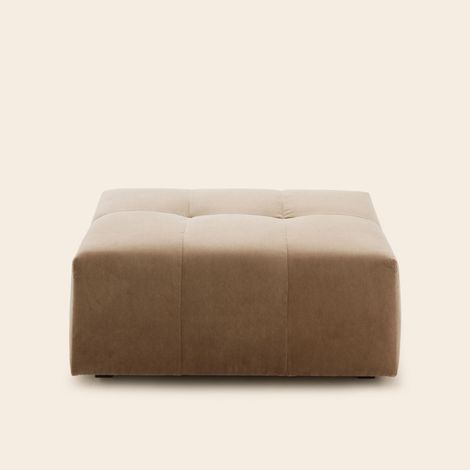 Pouf modulable en Effet capitonné en velours Opal UBERTO (1/4)