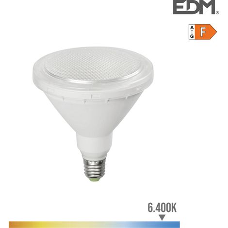 Birne par38 led e27 15w 1200lm 6400k kaltes licht ip64 ø12x13,8cm edm