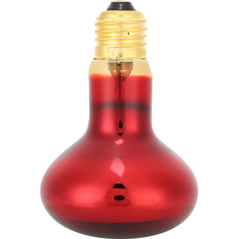 Ampoule Infrarouge - 100 W - Base E27 - Verre Rouge - Pour Reptiles Et Amphibiens - 1 Pièce
