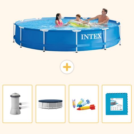 Intex Piscine Tubulaire Ronde - 366x76 cm - 5-pièces  S222 (1/5)