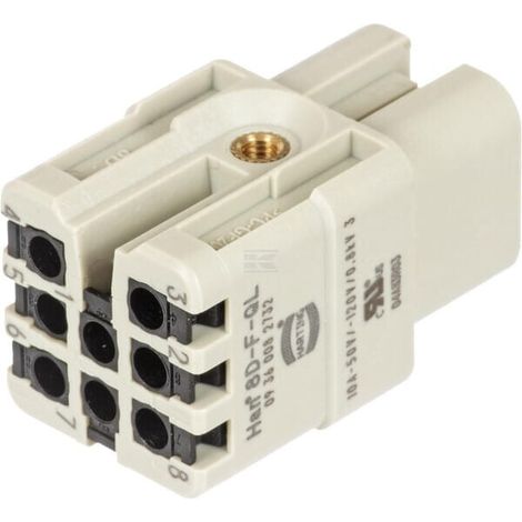 Inserto a spina femmina 8P. HAN-8D HARTING 09360082732 (1/2)