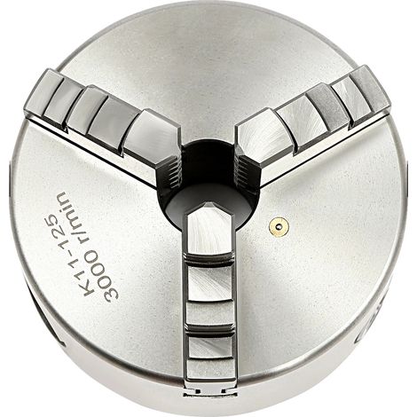 Mandrin de tour, 3 mors auto-centrants, construction durable, 125mm (1/2)