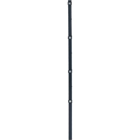 Pfosten für Doppelstabmattenzaun 170 cm RAL 7016 Gartenzaun Stabmattenzaun