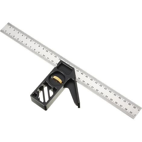 Strumento di misurazione angolare da carpentiere in lega di alluminio regolabile da 300 mm, con inclinazione da 45 a 90 gradi (1/5)