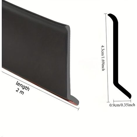 Joint d'étanchéité universel pour fenêtre 4,3 cm × 2 m, pare-pluie anti-infiltration et anti-pluie pour joints de fenêtres (1/5)