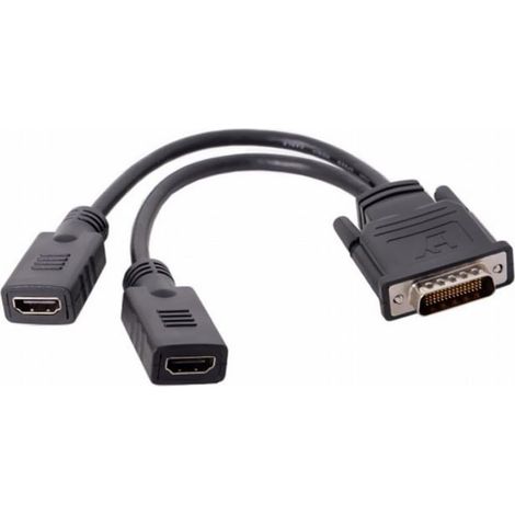 Câble d'extension répartiteur DMS59 broches mâle vers double HDMI 1.4 HDTV femelle pour carte graphique PC