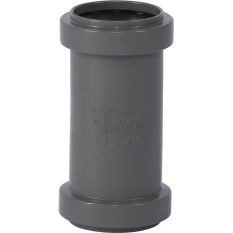 Manchon coulissant DN40 – Raccord de robinetterie en polypropylène – Triple lèvre d'étanchéité pour eaux usées – Norme DIN EN 1451 – Ostendorf (1/2)