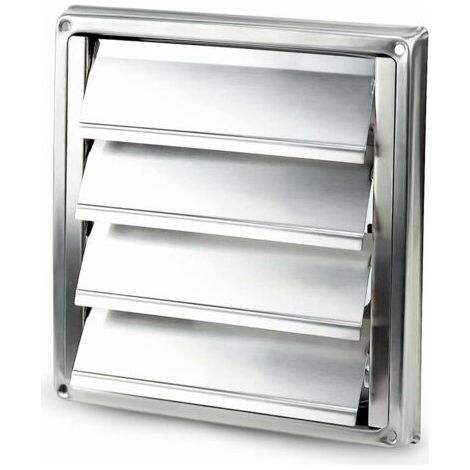 Grille de Ventilation, 125mm,Ventilation Ventilation en Acier Inoxydable Mur Ventilation Carré Sèche-Linge Extracteur Ventilateur Sortie,Envoyer des vis (1/5)