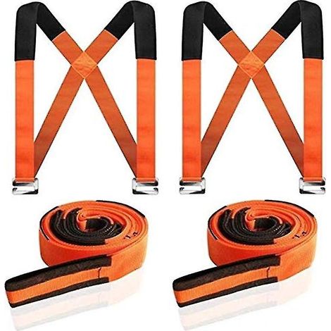 Sangles de déménagement, sangles de levage pour meubles, appareils électroménagers, matelas, harnais de levage et de transport réglables pour le déménagement, système de portage et de levage sur les é (1/4)