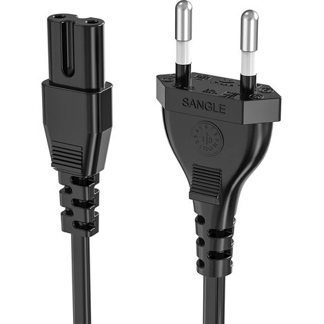 1 Câble Alimentation C7, Connecteur Euro 8, Pour PS4 PS5 TV, Noir 3M (1/5)