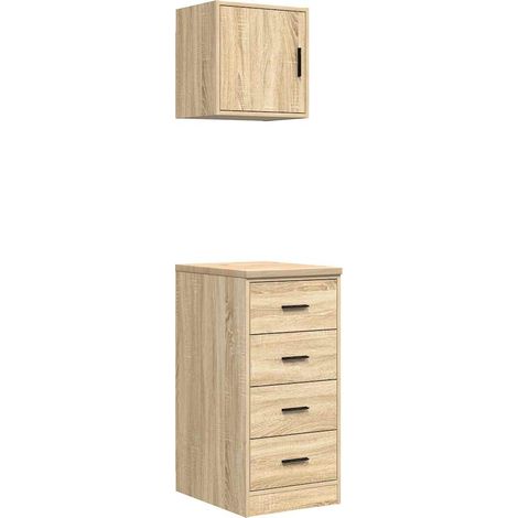 Maison Exclusive - Armoires de garage 2 pcs chêne sonoma bois d'ingénierie