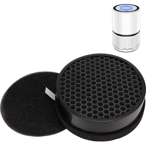 Filtre de Remplacement HEPA véritable 3-en-1 de qualité médicale H13 Filtre à Carbone, compatible avec le purificateur d'air Levoit H132 H132-RF, réf.V-H132 H132-RF, noir (1/5)