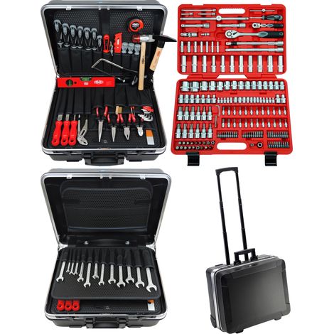 FAMEX 606-18 Valise rigide à outils avec coffret de douilles - pour les professionnels - avec des outils allemands (1/5)